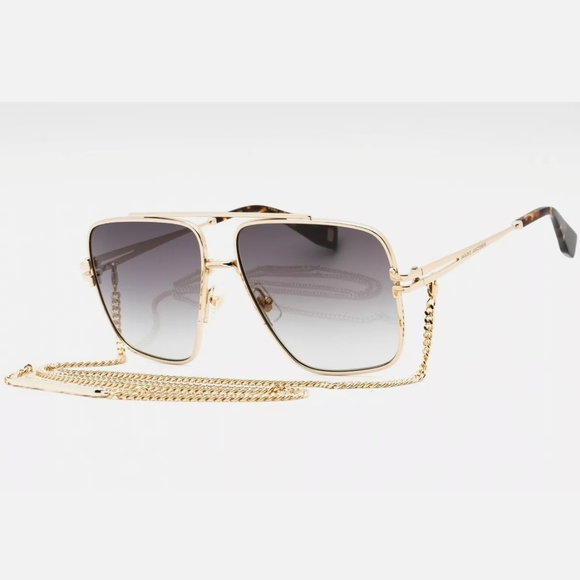 Marc Jacobs Accessories - Marc Jacobs MJ 1091/ N/S 006J IB Gold with Gold Chain Sunglasses